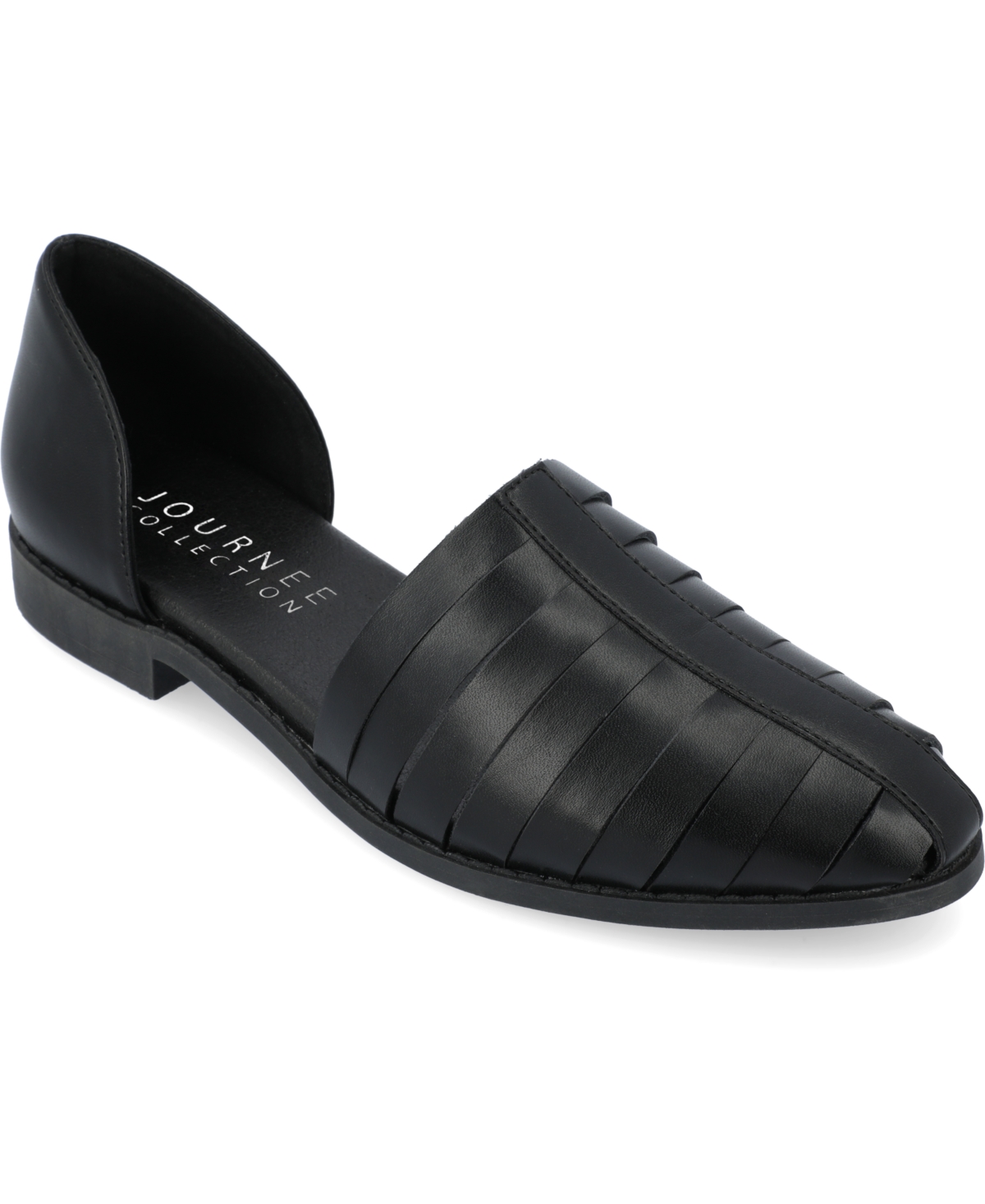 Shop Journee Collection Women's Anyah Caged Two-piece Flats In Black