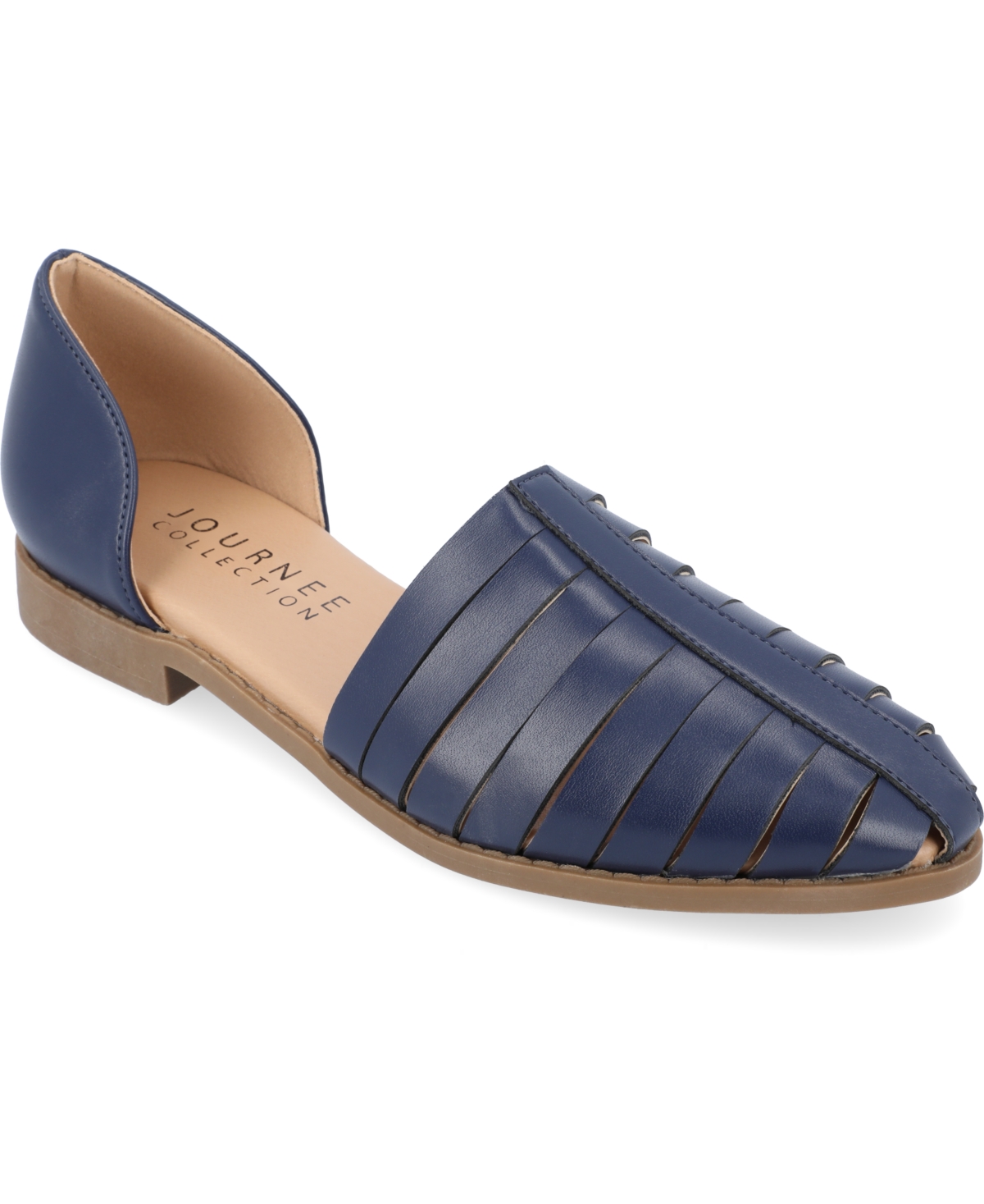 Shop Journee Collection Women's Anyah Caged Two-piece Flats In Blue