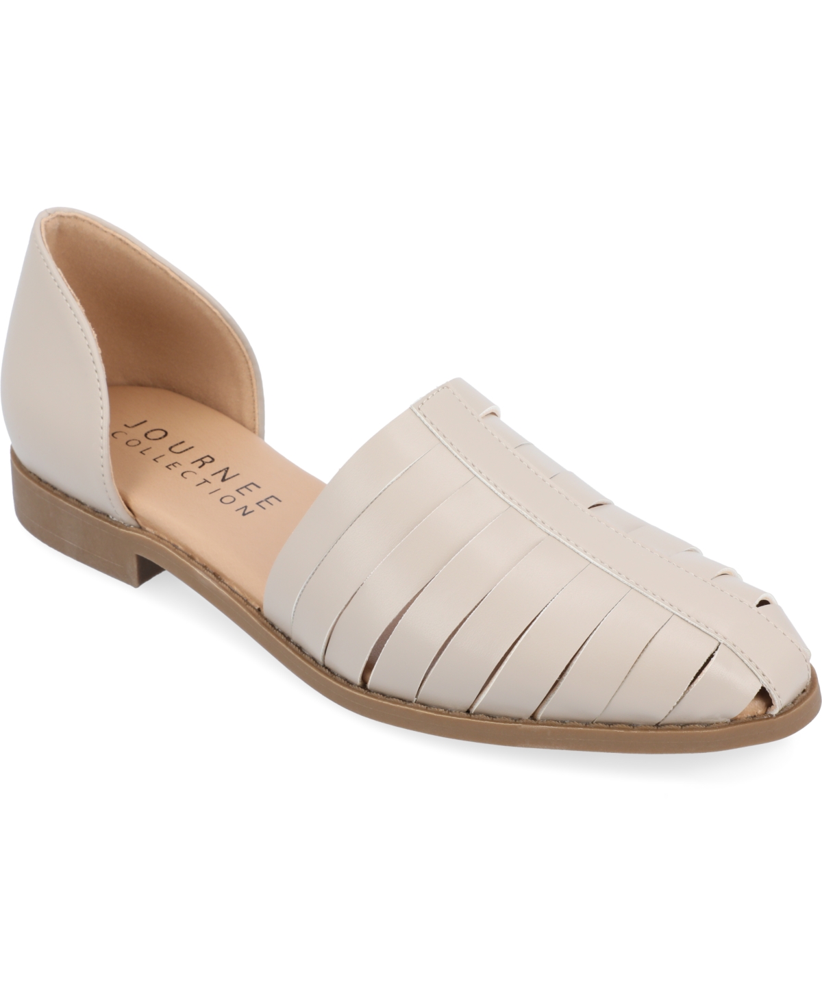 Women's Anyah Caged Two-Piece Flats - White