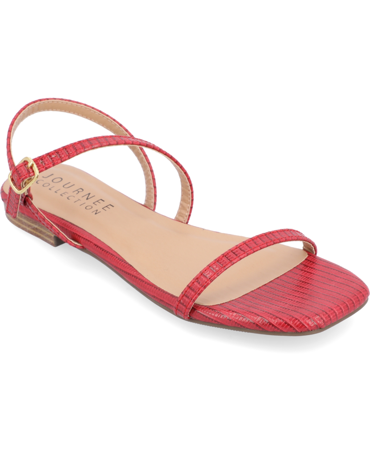 Shop Journee Collection Women's Crishell Flat Sandals In Red