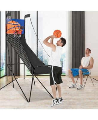 Foldable Single Shot Basketball Arcade Game W/Electronic Scorer 3 Basketballs