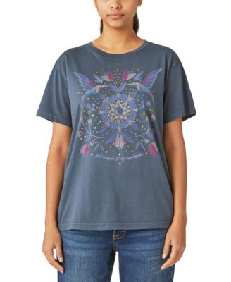 Lucky Brand - Women's Folk Doves Boyfriend T-Shirt
