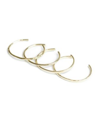 SOKO 24K Gold-Plated Delicate Bangle Bracelet 4 Piece Set - Macy's