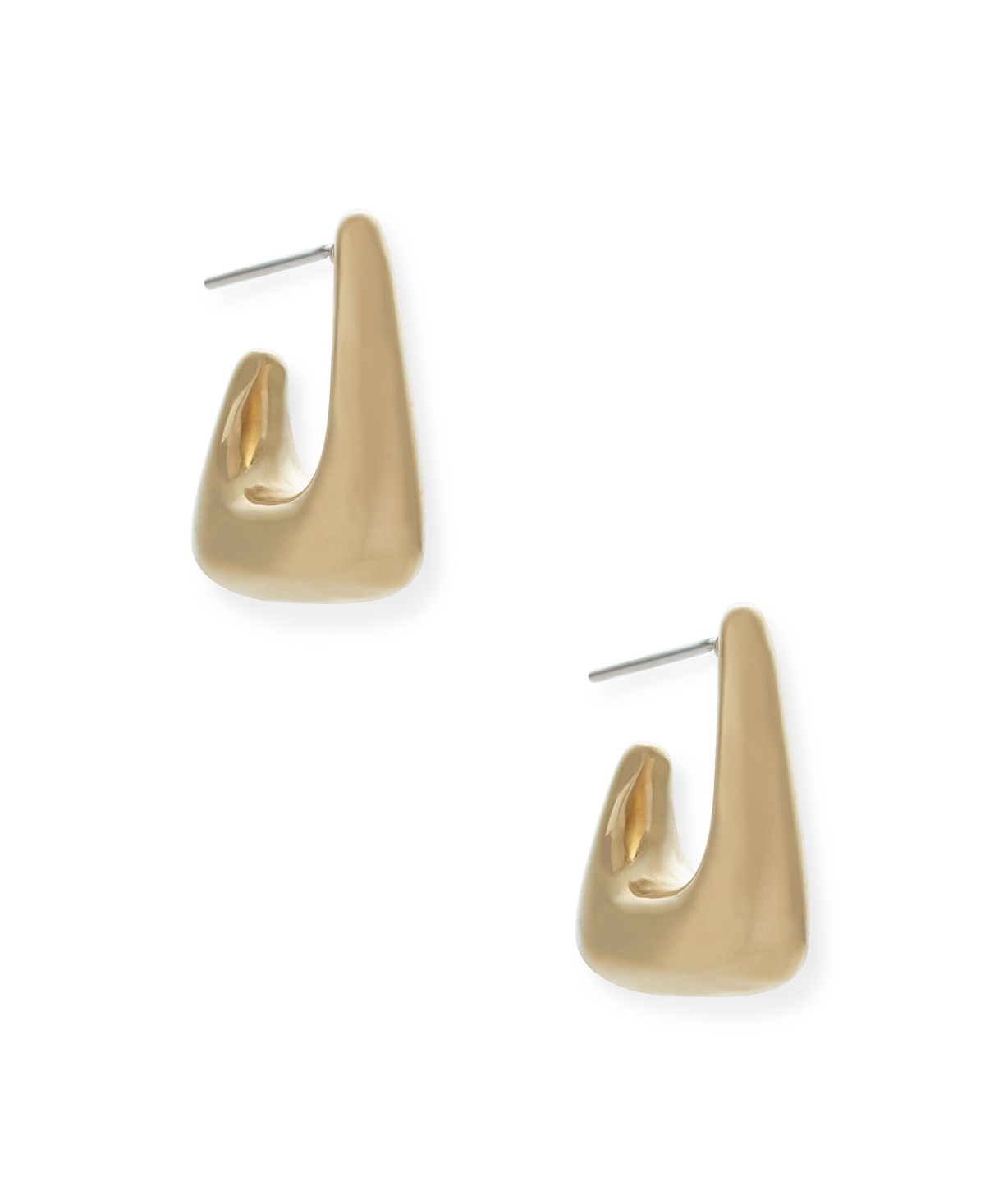 24K Gold-Plated Mini Mezi Boxed Hoop Earrings - Gold