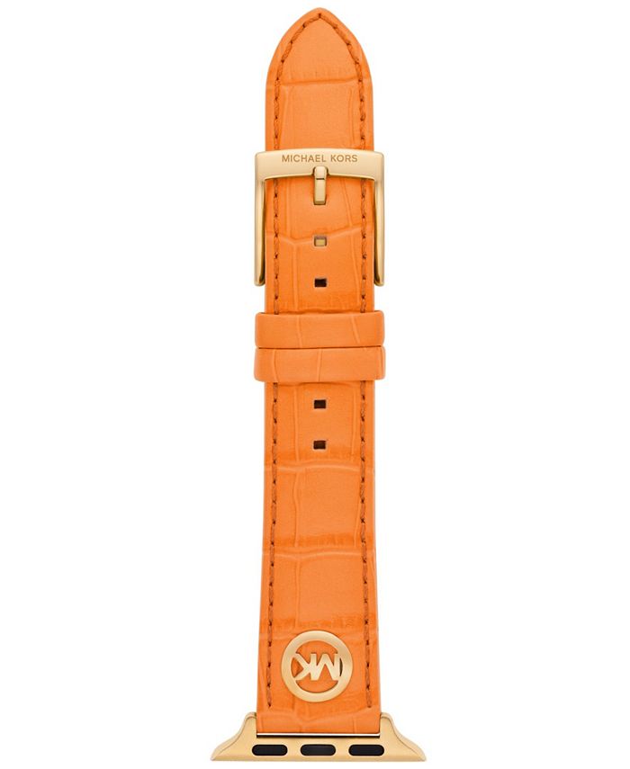 Michael Kors Women's Apricot Genuine Leather Band for Apple Watch, 38mm