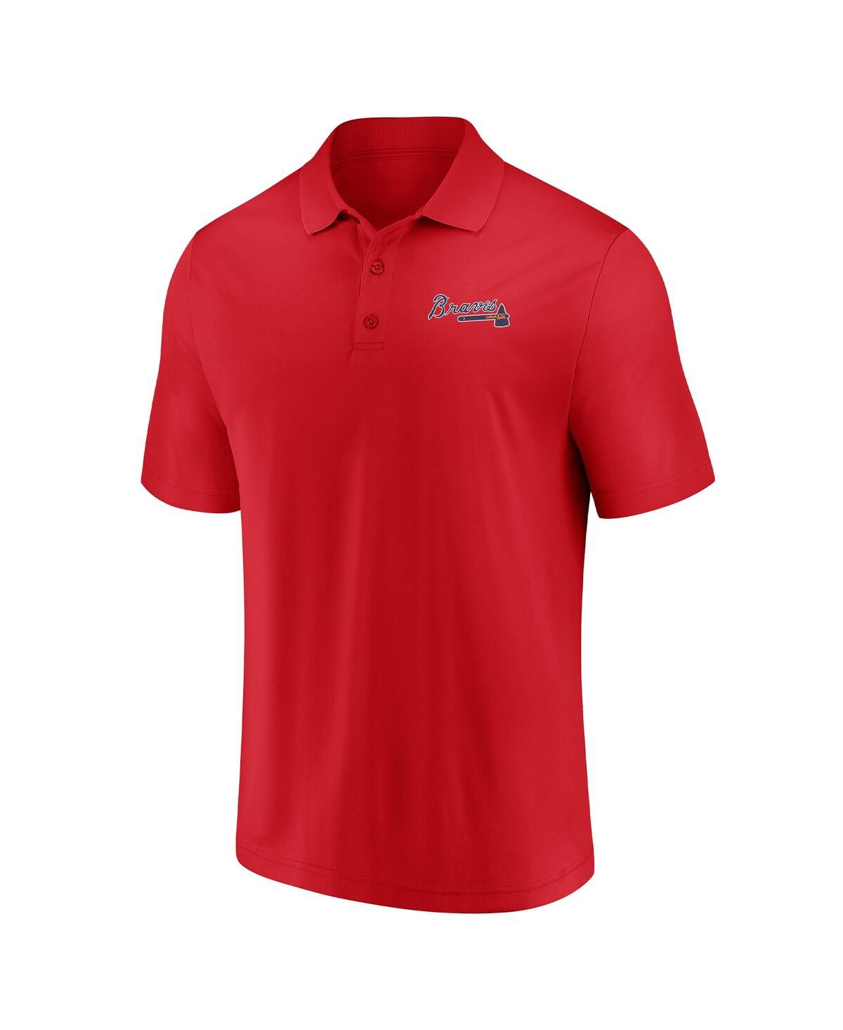 Shop Fanatics Men's  Navy, Red Atlanta Braves Polo Shirt Combo Set In Navy,red