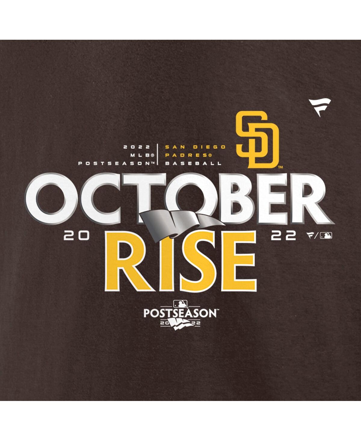 Men's FanaticsSan Diego Padres 2022 Postseason Locker Room T-shirt - Brown