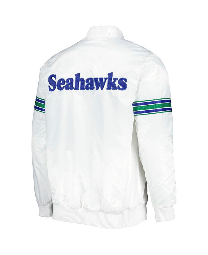 Starter Men's White Seattle Seahawks The Power Forward Full-Snap Jacket ...