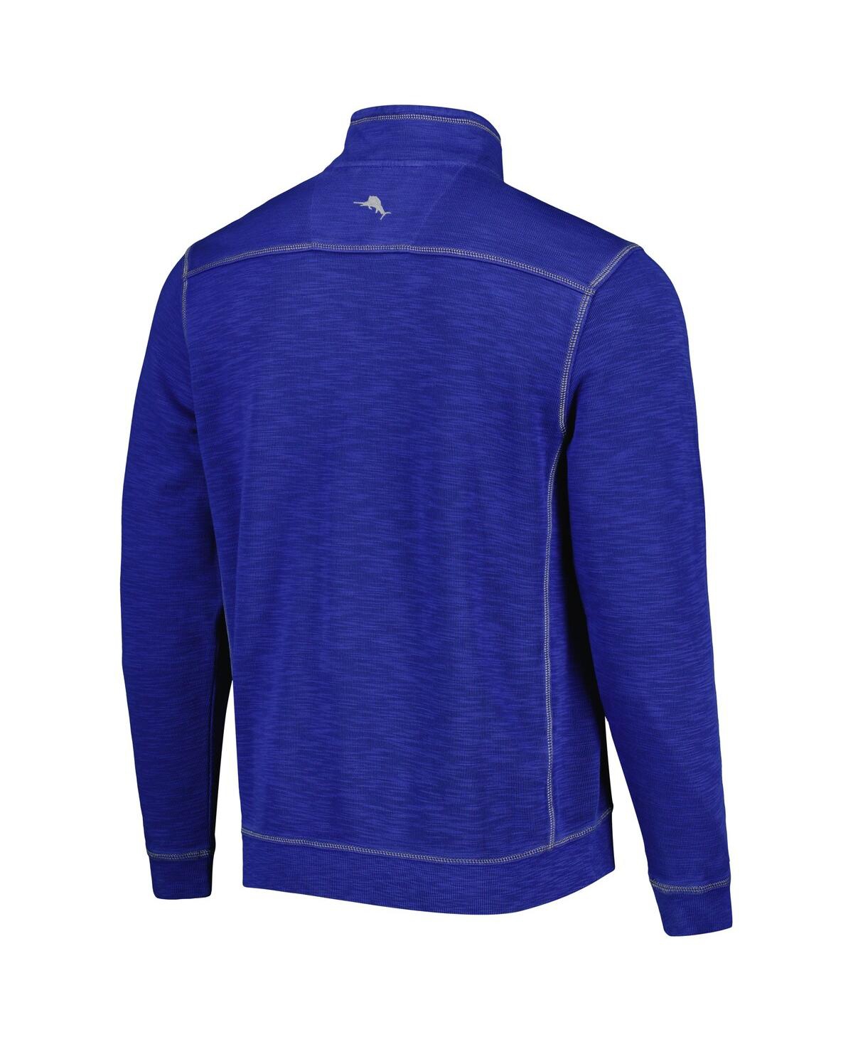 Shop Tommy Bahama Men's  Royal New York Mets Tobago Bay Tri-blend Quarter-zip Sweatshirt