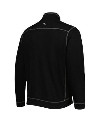 Men's Black San Diego Padres Tobago Bay Tri-Blend Quarter-Zip Sweatshirt