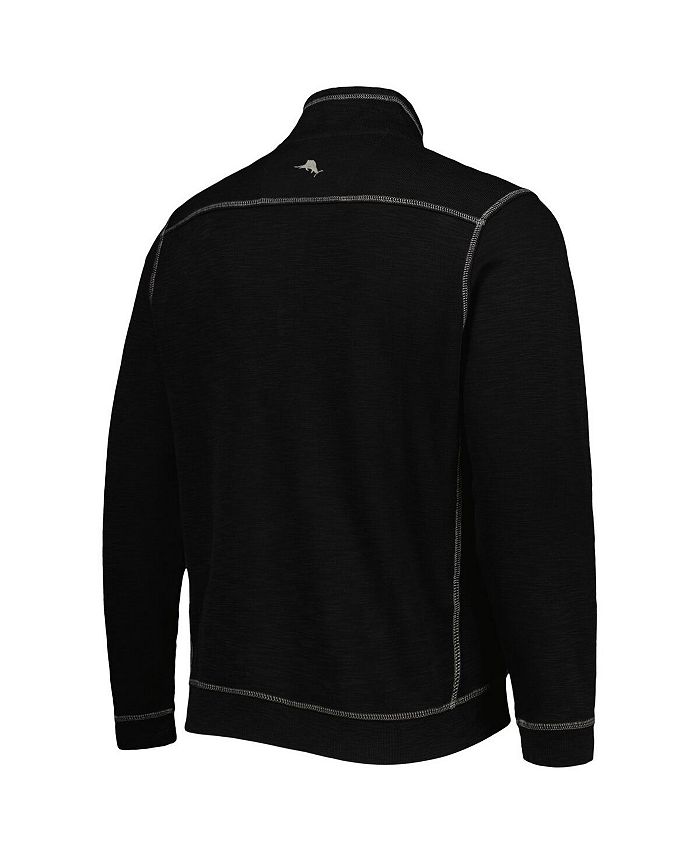 Tommy Bahama Men's Playa Pina Port Quarter Zip Sweatshirt Black Size Small