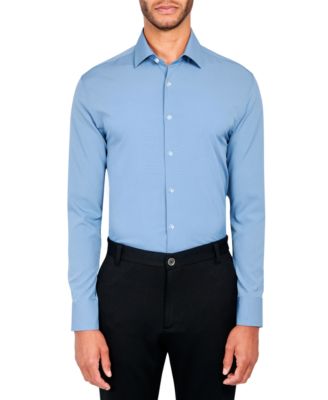 ConStruct - Men's Slim-Fit Solid Performance Stretch Cooling Comfort Dress Shirt