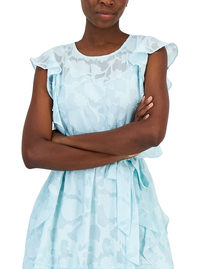 Tinsel Petite Ruffled Sleeveless JacquardFloral Dress & Reviews Dresses Petites Macy's