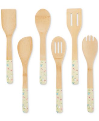 The Cellar - Floral-Print Bamboo Utensils, Set of 6