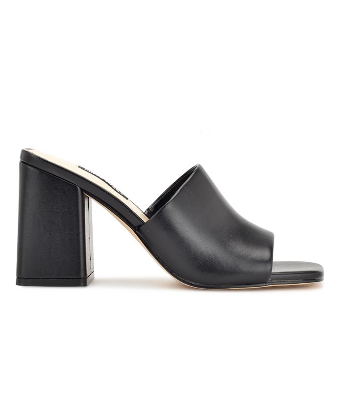 Nine West Women's Teice Square Toe Heeled Slide Sandals - Macy's