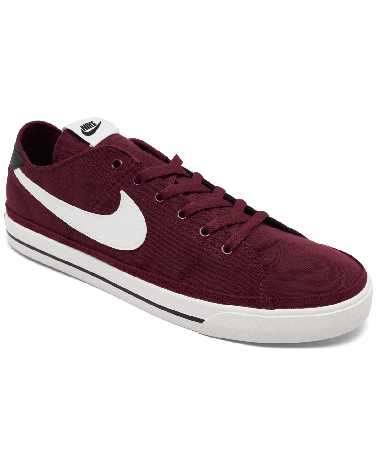 Nike Men's Court Legacy Canvas Casual Sneakers From Finish Line In Red ...