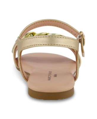 Little Girls Open Toe Flat Sandals