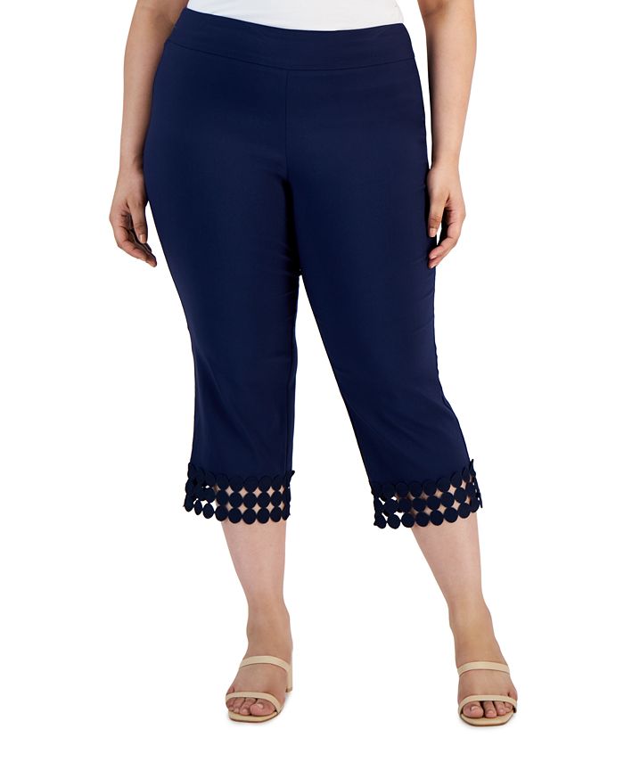 JM Collection Plus Size Pull-On Capri Pants, Created for Macy's - Macy's