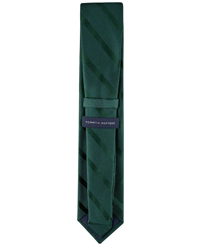 Tommy Hilfiger Men's Solid Textured Stripe Tie - Macy's