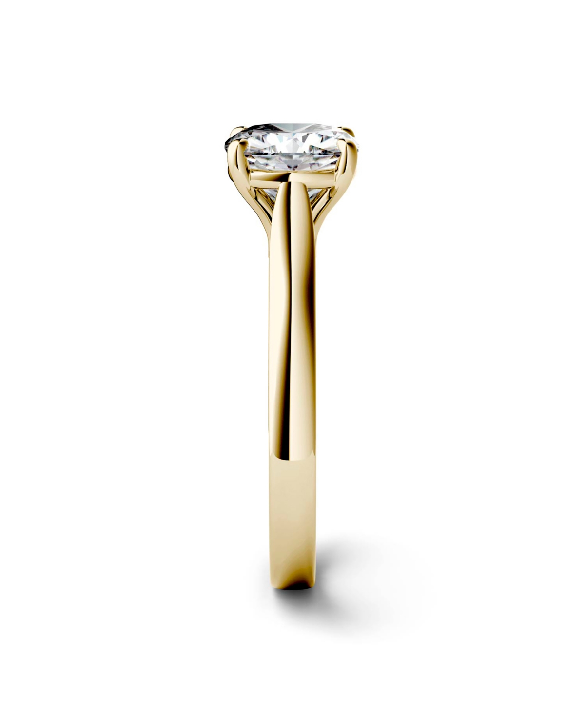 Charles & Colvard Moissanite Cushion Cut Solitaire Ring (2 ct. t.w. Diamond Equivalent) in 14k White or Yellow- Gold
