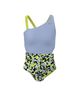 Nike Big Girls Shred Camo Asymmetrical Monokini One Piece Swimsuit - Macy's