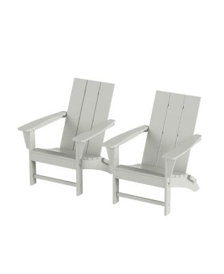 Modern Outdoor Folding Adirondack Chair (Set of 2)