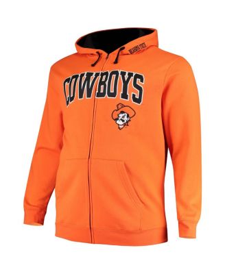 Men's Orange Oklahoma State Cowboys Big and Tall Full-Zip Hoodie