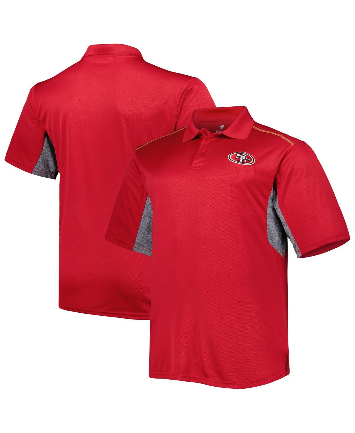 Men's Scarlet San Francisco 49ers Big and Tall Team Color Polo Shirt - Scarlet