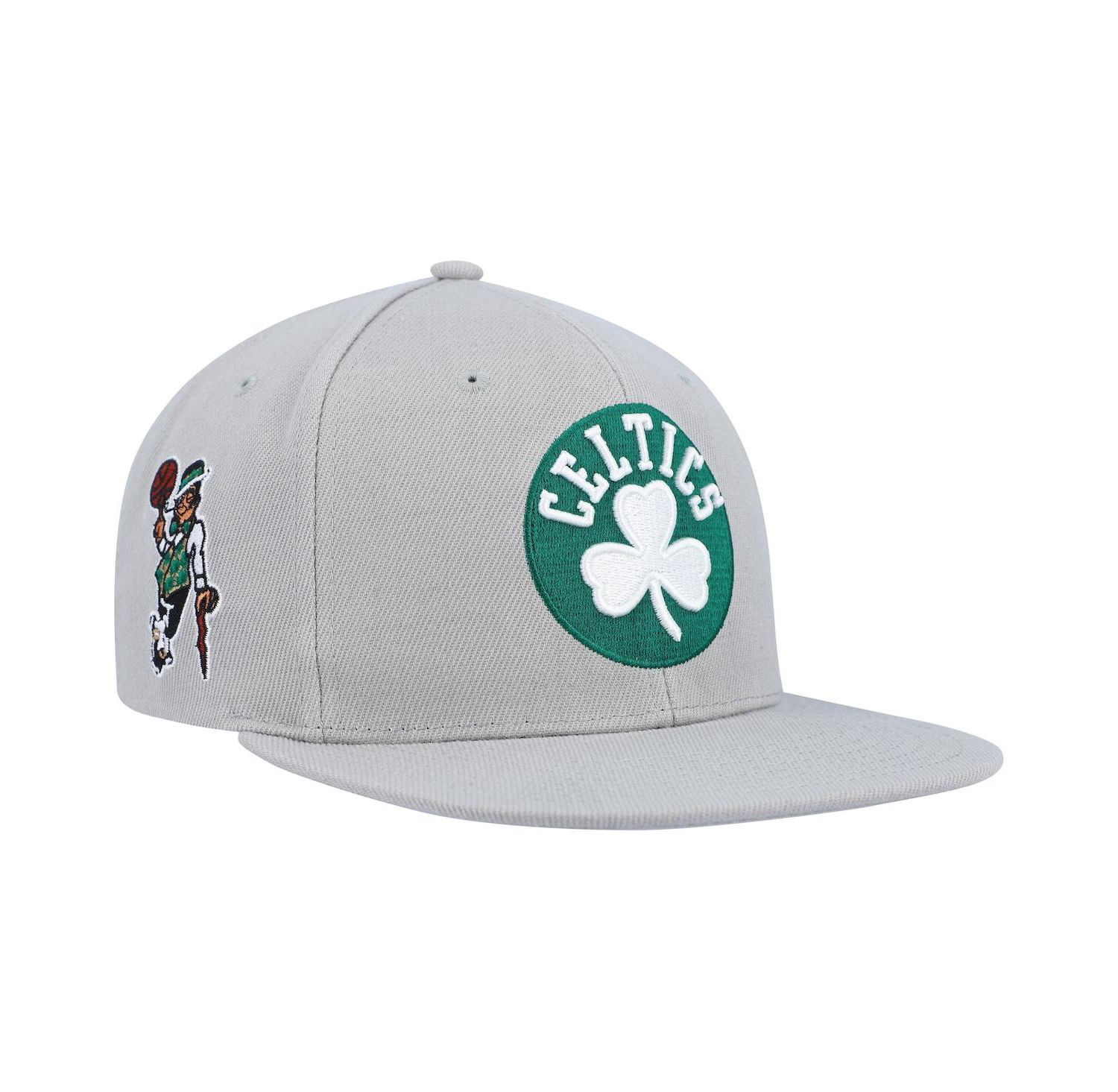 Men's Gray Boston Celtics Side Core 2.0 Snapback Hat