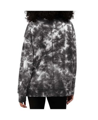 Women's Black Las Vegas Raiders Bailey Tie-Dye Pullover Sweatshirt
