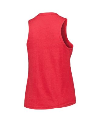 Women's Heather Red, Heather Navy Washington Capitals Meter Muscle Tank Top and Pants Sleep Set