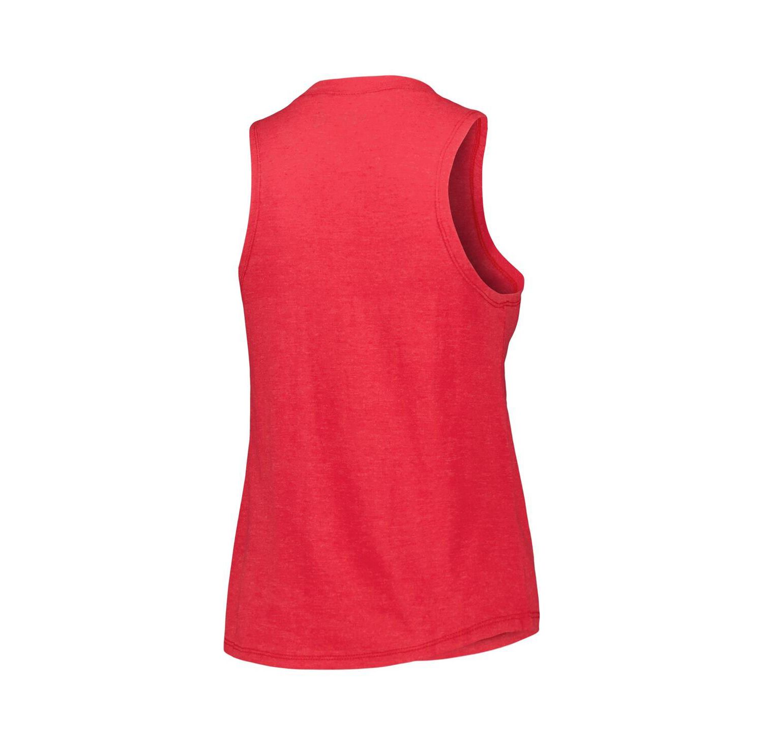 Women's Heather Red, Heather Navy Washington Capitals Meter Muscle Tank Top and Pants Sleep Set
