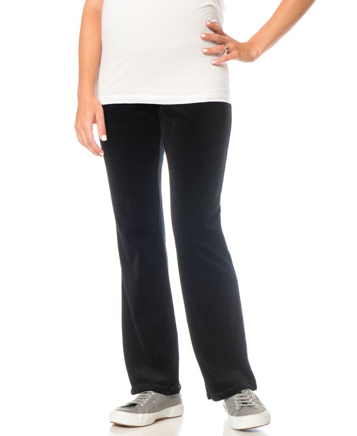 Motherhood Maternity Petite Bootcut Velour Active Pants Macy's