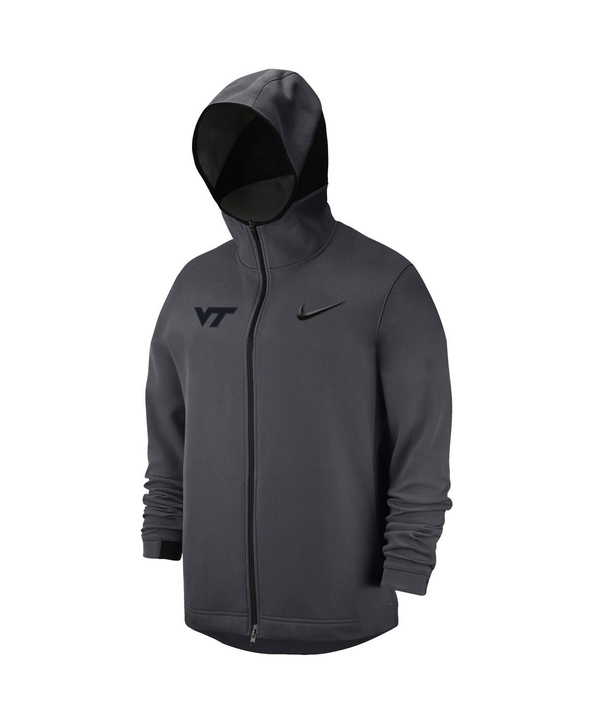 Men's NikeVirginia Tech Hokies Tonal Showtime Full-Zip Hoodie - Anthracite