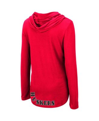 Women's Scarlet Nebraska Huskers My Lover Long Sleeve Hoodie T-shirt