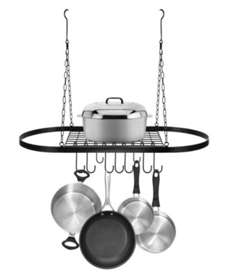 Sorbus - Pot and Pan Rack for Ceiling with Hooks