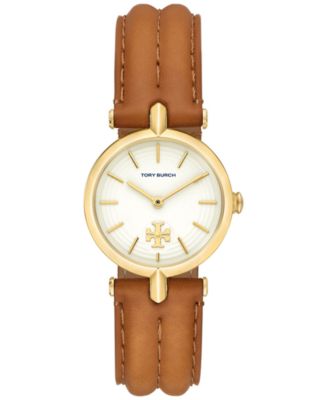 Tory Burch Women s Kira Luggage Leather Strap Watch 30mm Macy s