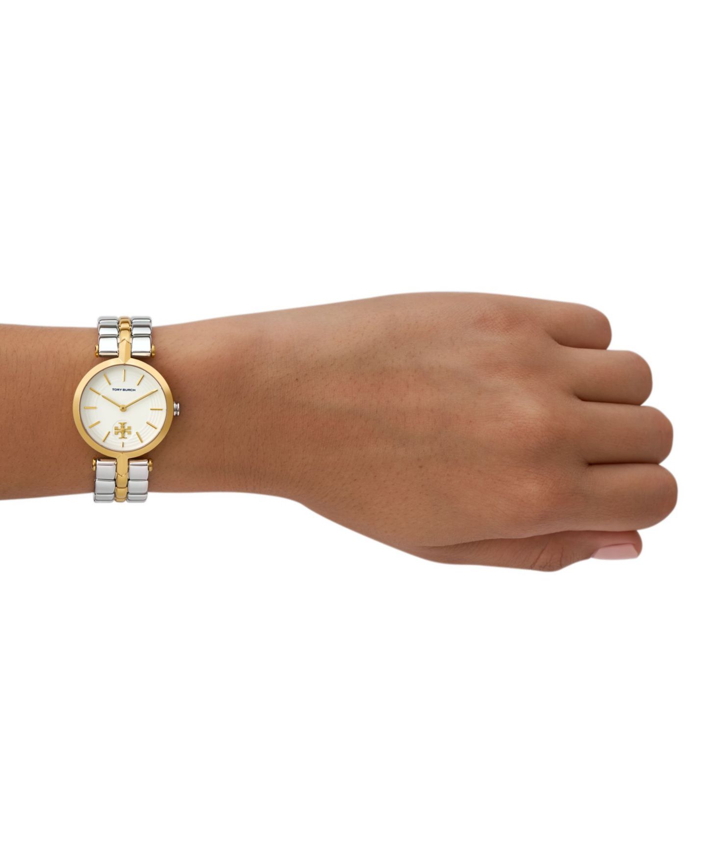 Женские часы Tory Burch Kira Two-Tone Stainless Steel Bracelet Watch 30mm — фото 4