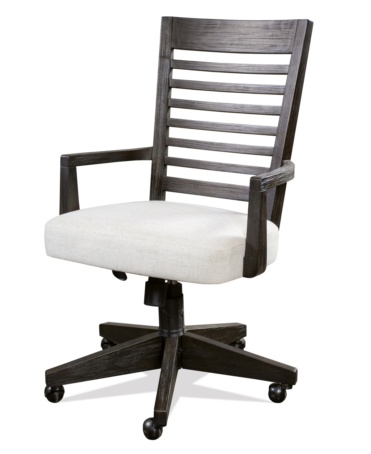 Furniture Fresh Perspectives 40" Polyester, Linen Upholstered Desk Chair In Umber