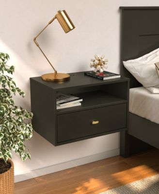 Prepac Floating Nightstand with Open Shelf