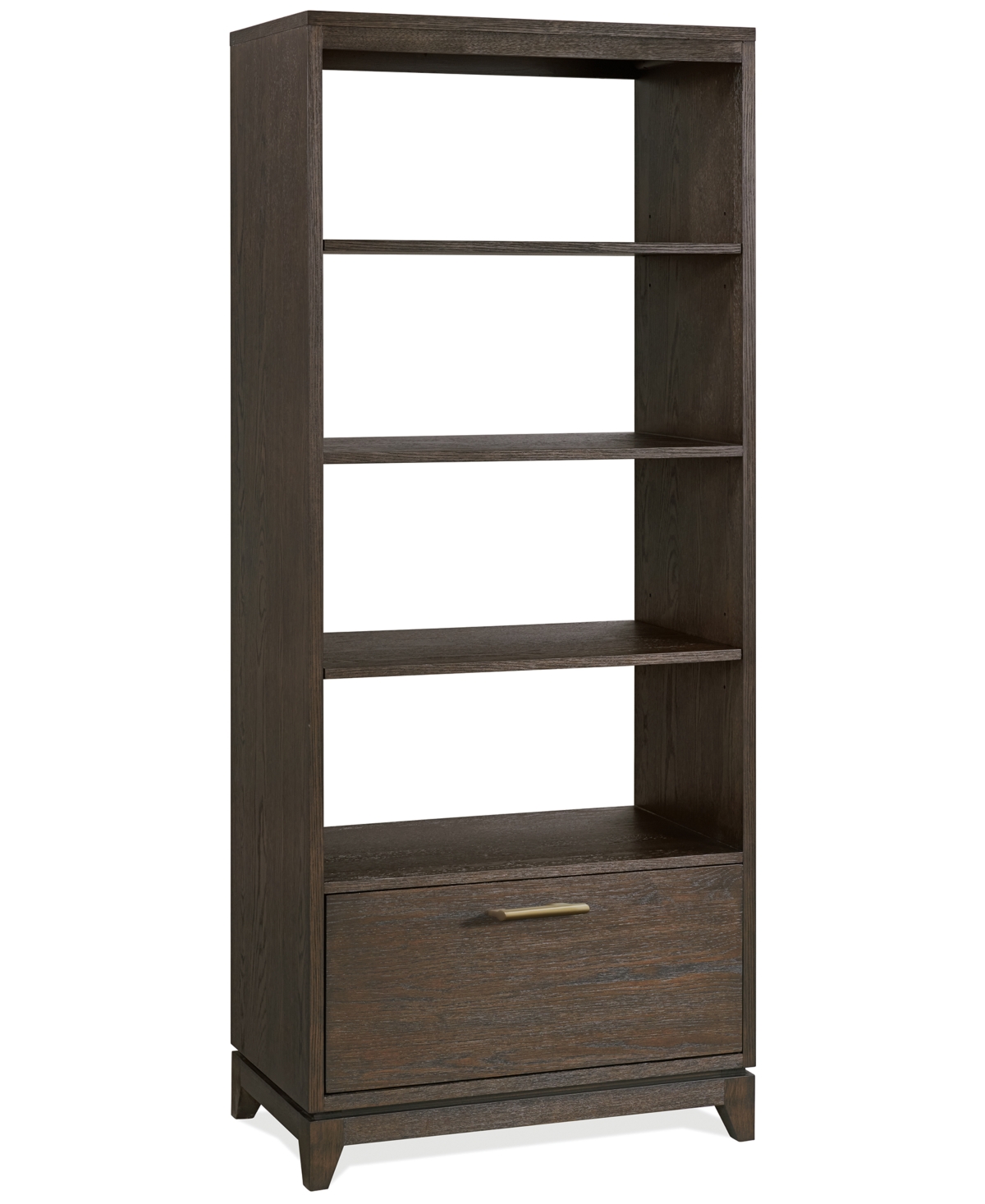 Furniture Rafferty 76" Wood Drawer Bookcase In Umber