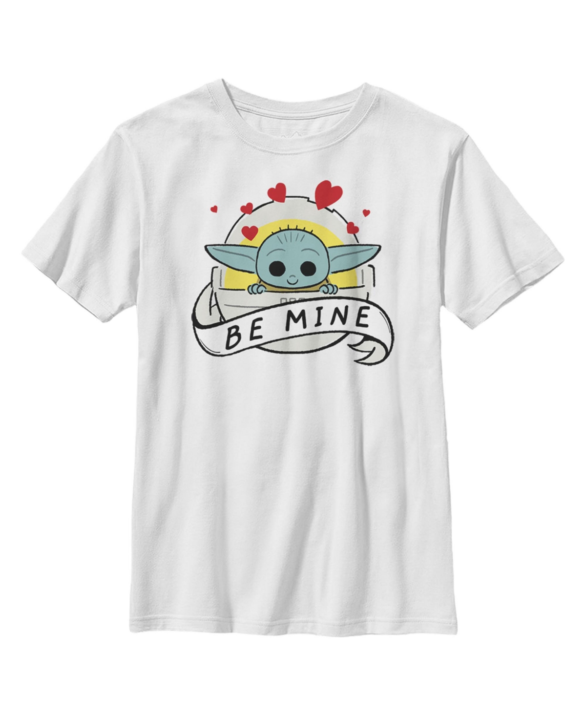 Disney Lucasfilm Kids' Boy's Star Wars: The Mandalorian The Child Be Mine Bassinet Child T-shirt In White