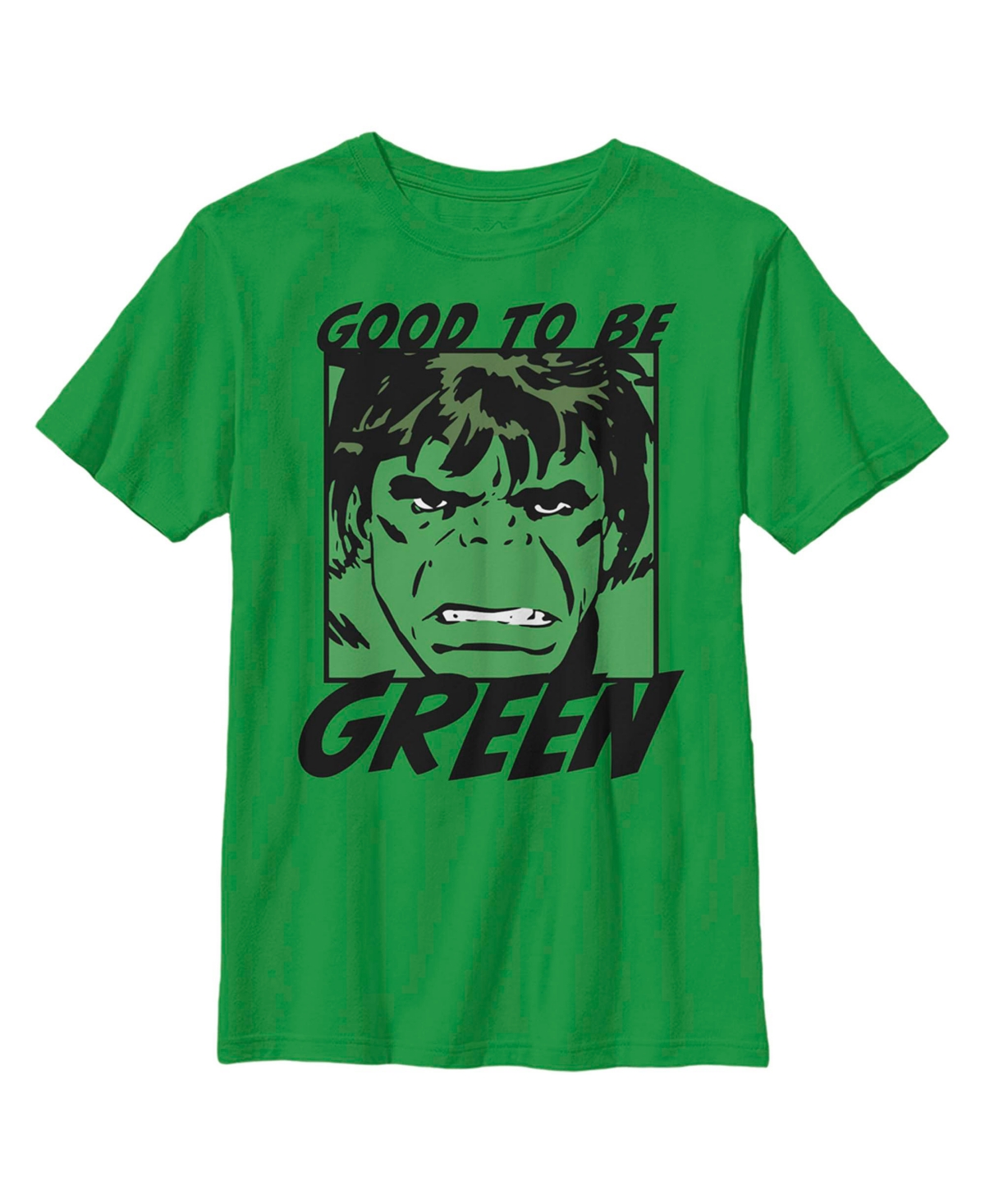 Marvel Boy's  St. Patrick's Day Hulk Good To Be Green Child T-shirt In Kelly Green