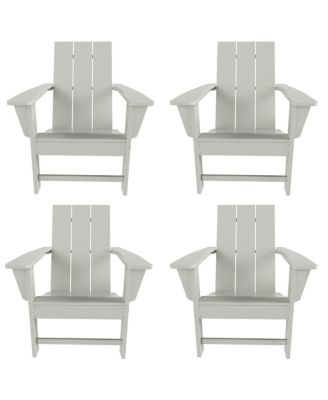 Modern Outdoor Folding Adirondack Chair (Set of 4)