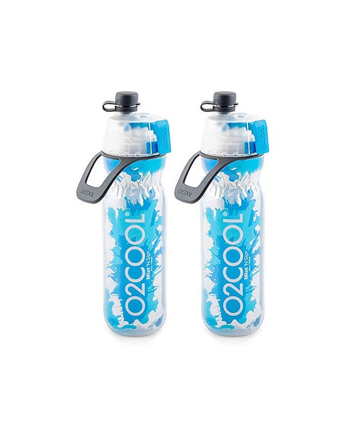 O2COOL Mist 'N Sip Misting Water Bottle 2-in-1 Mist And Sip Function With  No Leak Pull Top Spout Kids Water Bottle Sports Water Bottle - 12 oz
