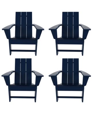 Modern Outdoor Folding Adirondack Chair (Set of 4)