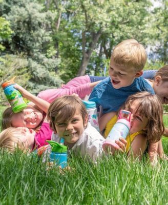 Frost Kids Trimax Insulated Stainless Steel Bottle with Design Flip Straw Lid and Silicone Bumper, 12 oz