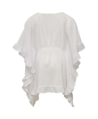 Toddler, Child Girls White Frilled Cover Up