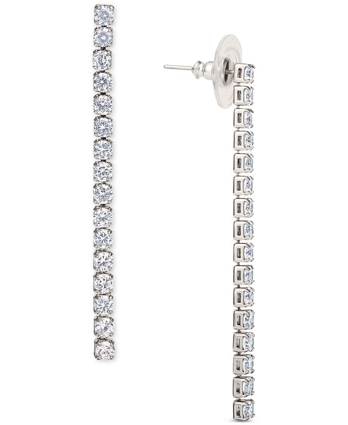 Giani Bernini Cubic Zirconia Linear Drop Earrings in Sterling Silver
