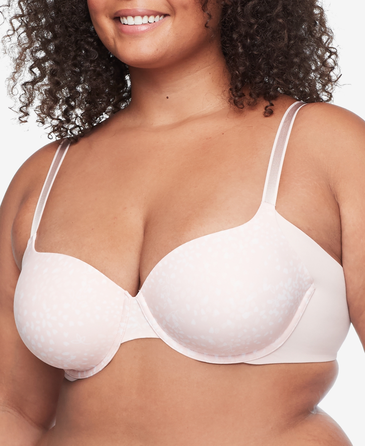 Warners Women's No Side Effects Seamless Comfort Underwire T-Shirt Bra RA3061A - Smoke